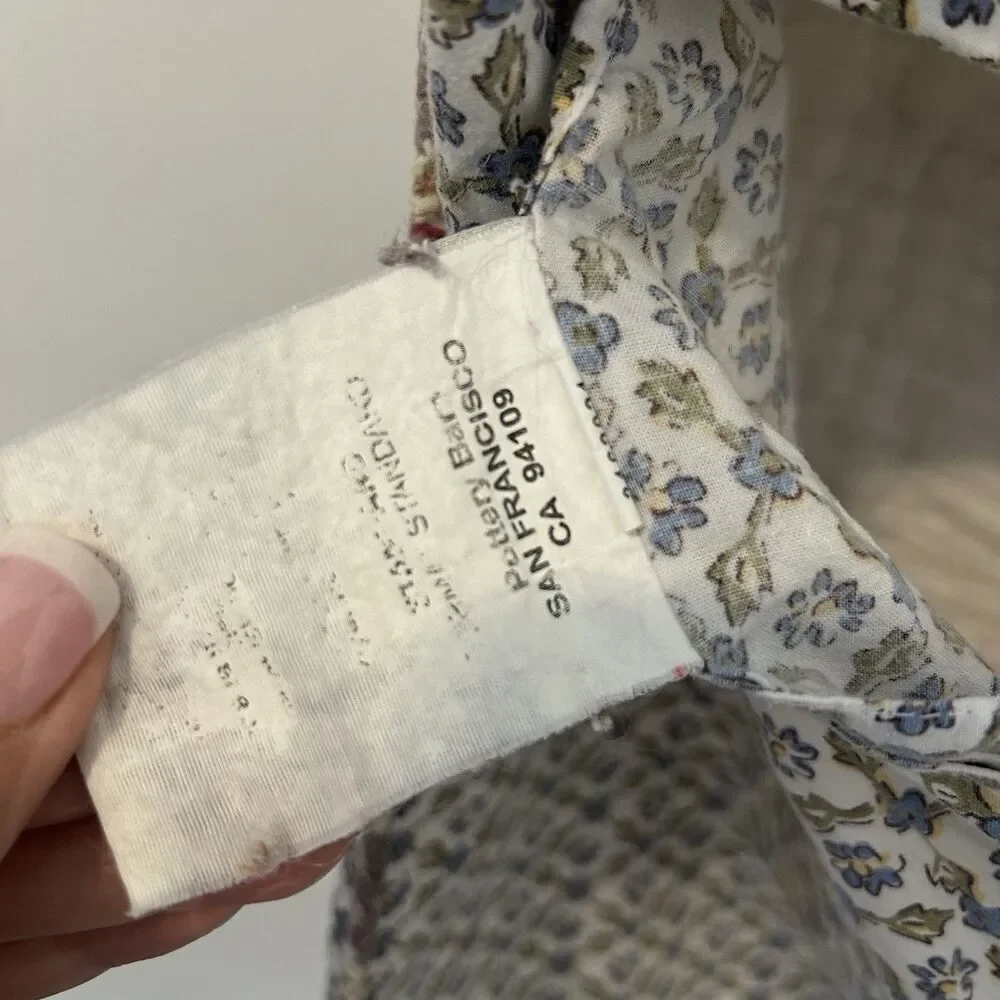 Pottery Barn Patchwork Quilted Standard Pillow Cover Sham 20x26 Boho Peasant
